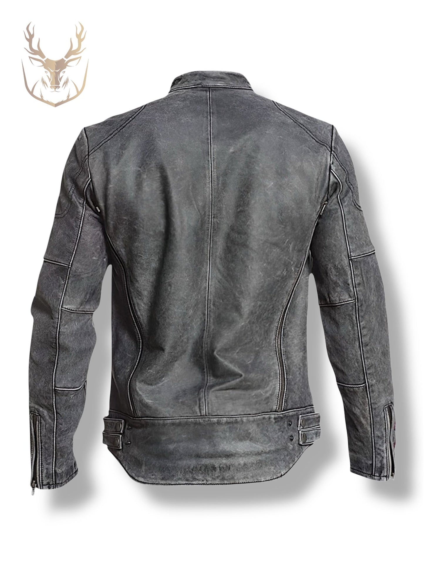 Vintage Faded Leather Jacket For Men.