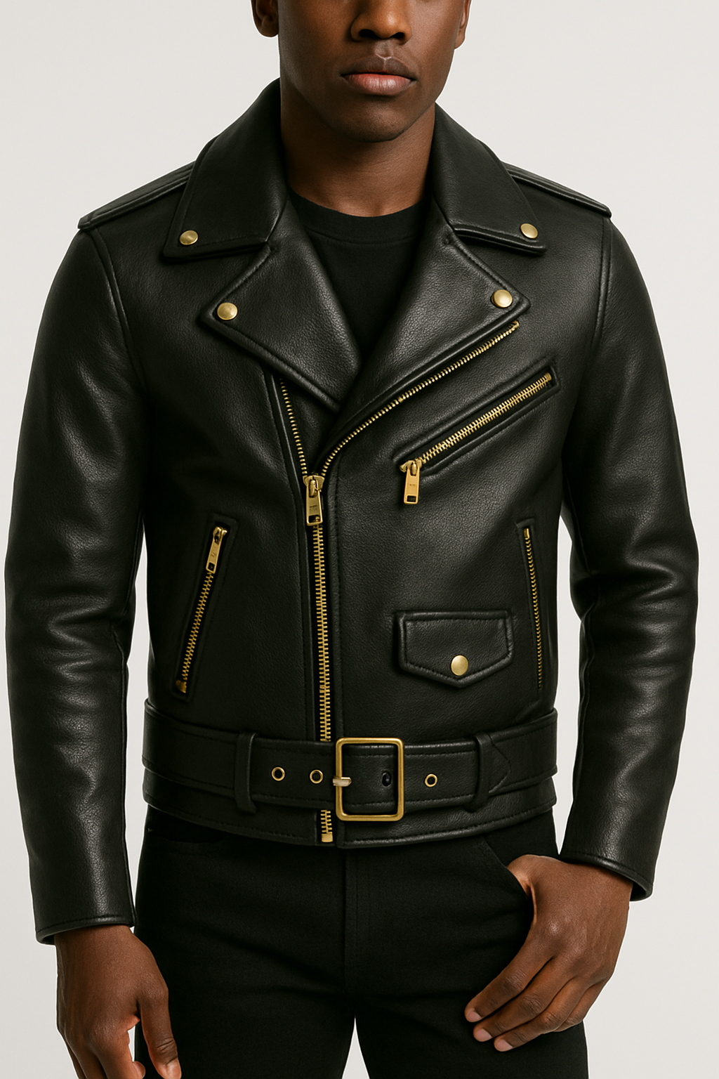 BAZEL – Biker Jacket Men (Golden Edition)
