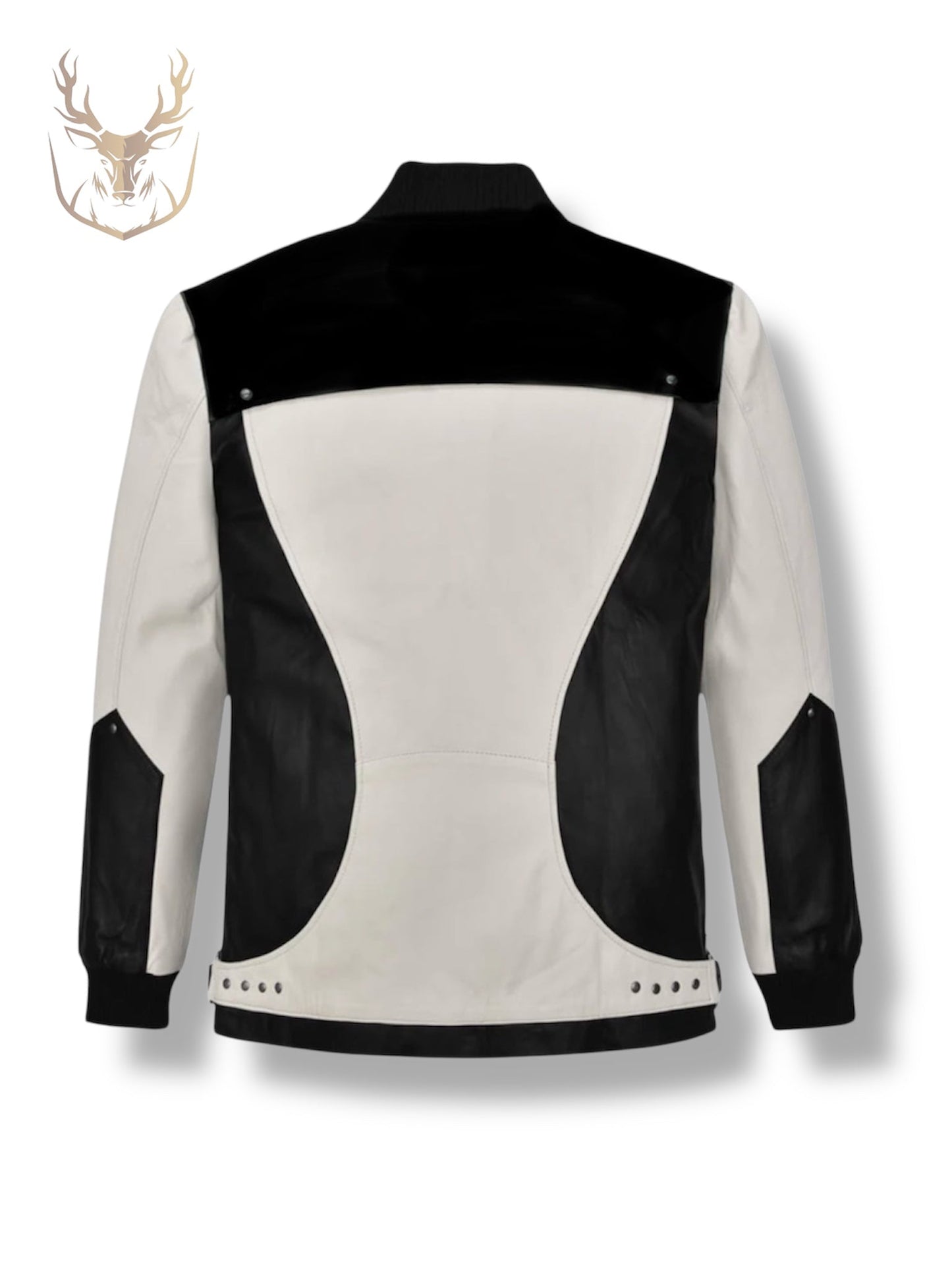 White N Black Bomber Jacket For Men.