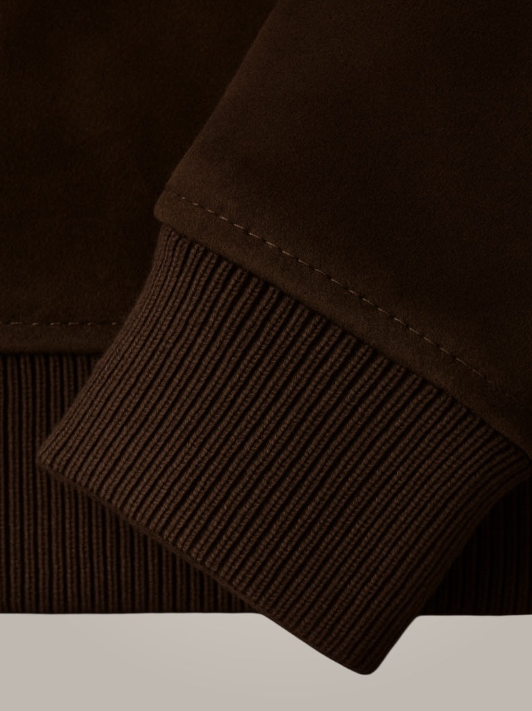 Close-up of a brown fabric texture