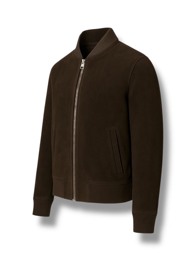 Brown jacket on a white background