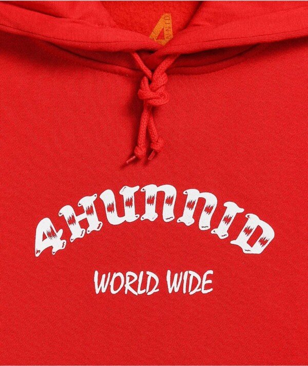 4Hunnid Worldwide Red Hoodie image 1