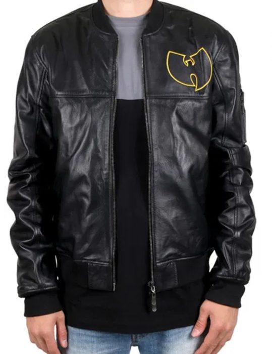 Wu Tang Bomber Leather Jacket image 1