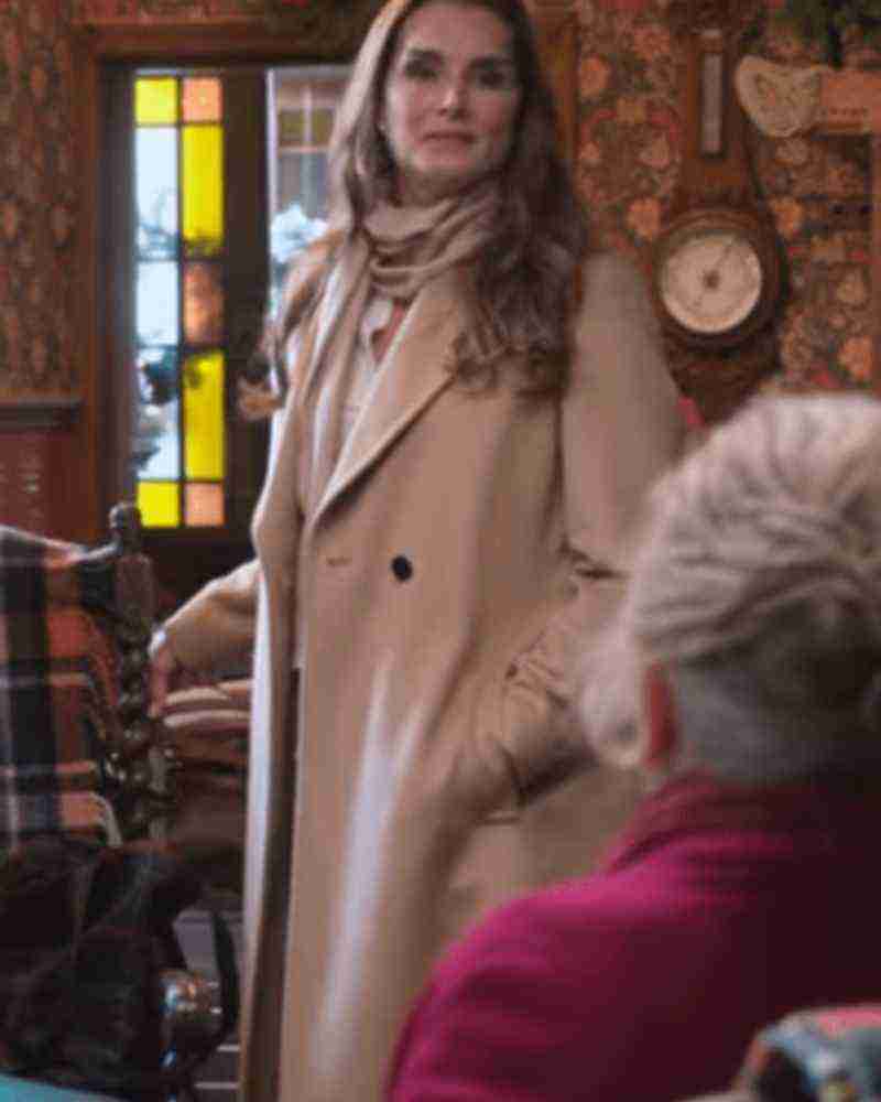 A Castle For Christmas 2021 Brooke Shields Brown Coat image 1