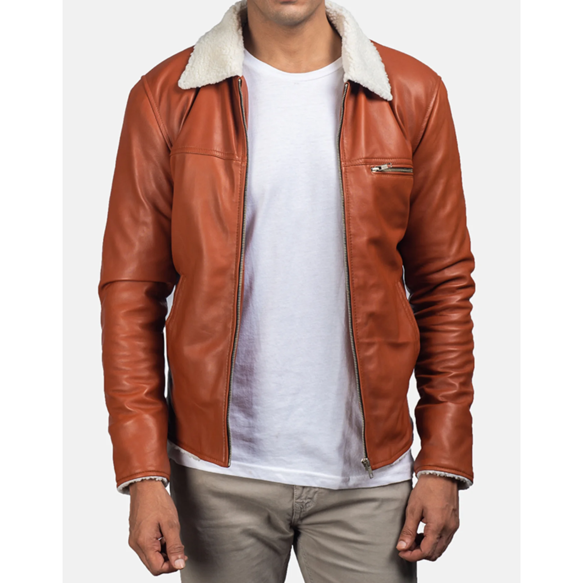 Men’s Tan Dan Frost Shearling Jacket image 0