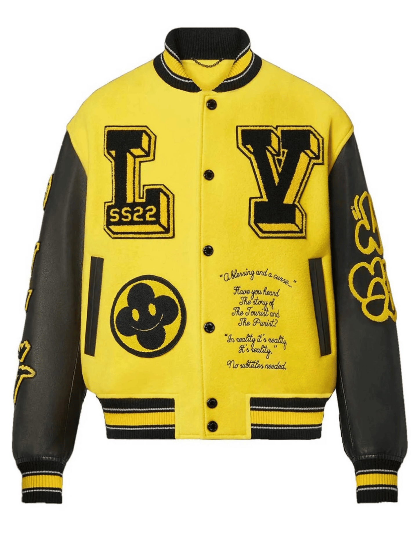 Yellow And Black Louis Vuitton Versity Jacket image 2