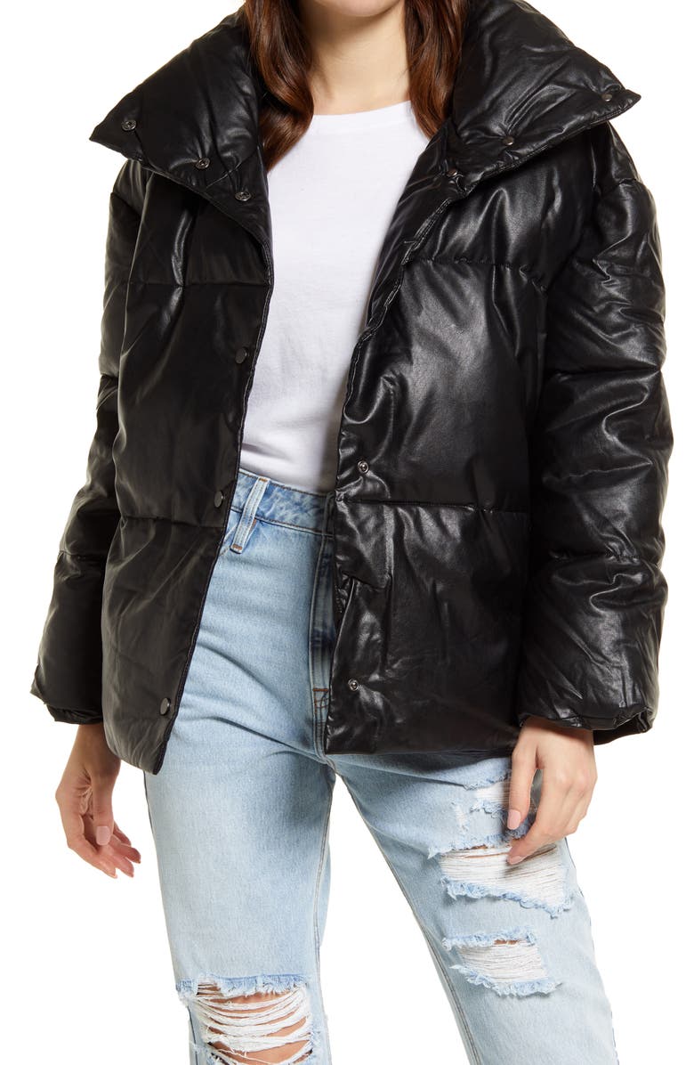 Vigoss Faux Leather Puffer Jacket image 0