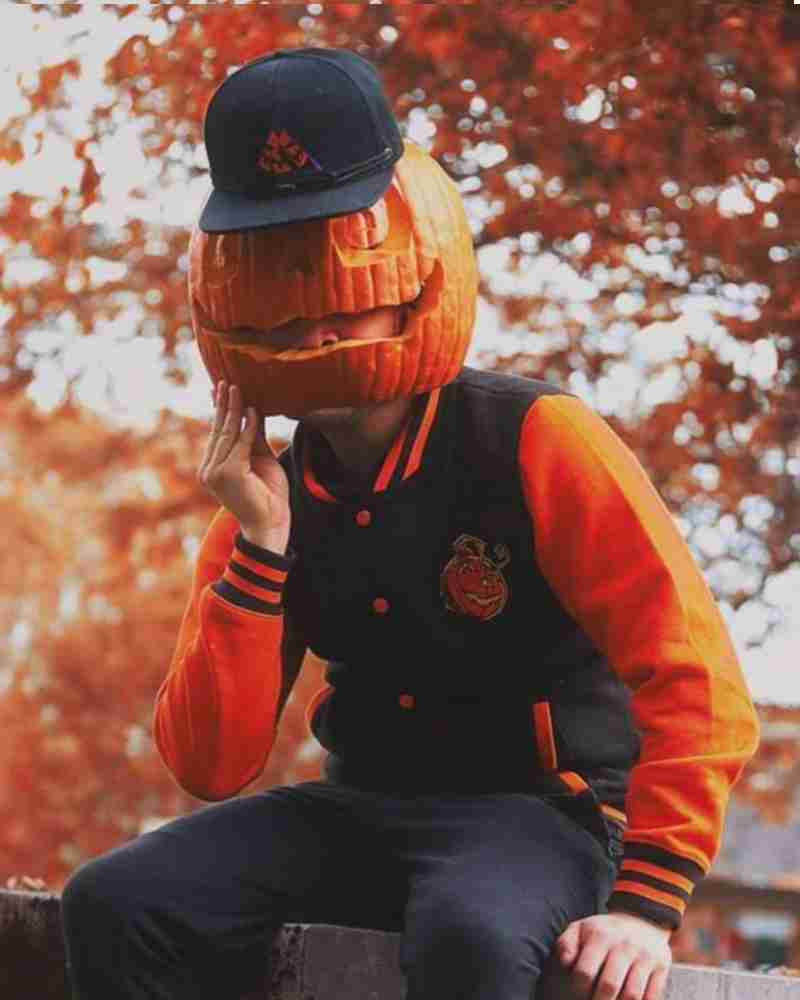 Ultimate Halloween Black and Orange Varsity Jacket image 0