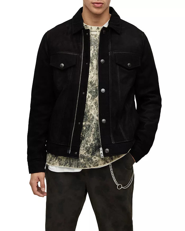 ALLSAINTS Ray Leather Trucker Jacket image 0