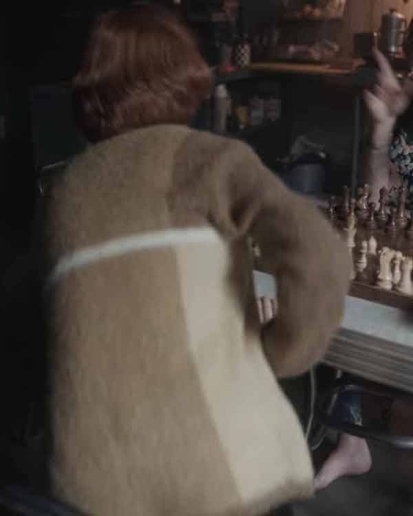 Anya Taylor Joy The Queen’s Gambit Brown Sweater image 2