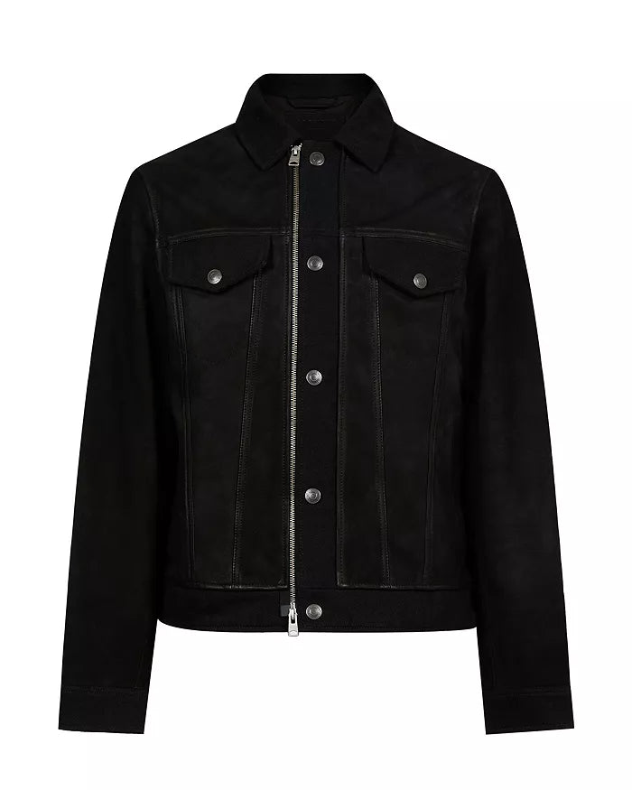 ALLSAINTS Ray Leather Trucker Jacket image 1