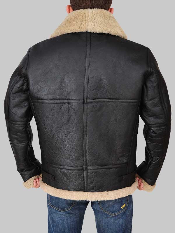 B3 Flying Aviator Men Shearling Jacket image 5