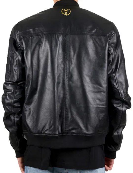 Wu Tang Bomber Leather Jacket image 2