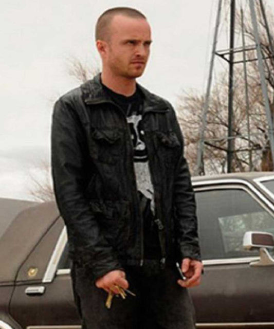 Breaking Bad Jesse Pinkman Black Leather Jacket image 0