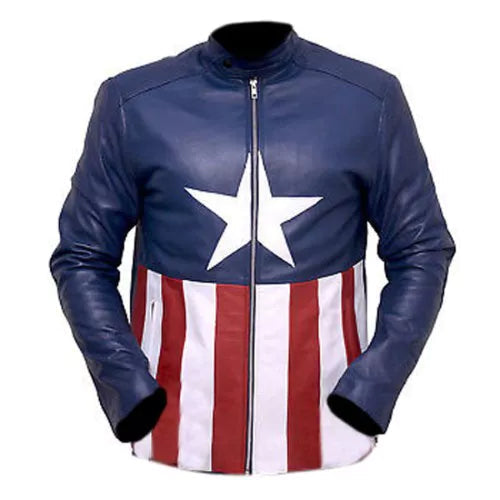 Bon Jovi Captain America Genuine Real Leather Jacket image 0