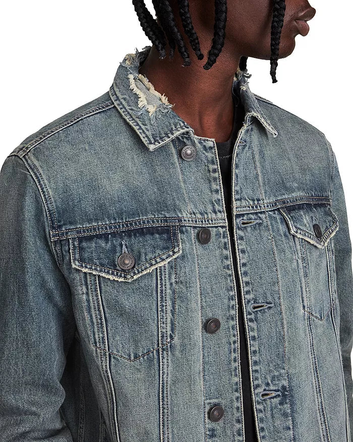 ALLSAINTS Frun Cotton Distressed Trucker Jacket image 4