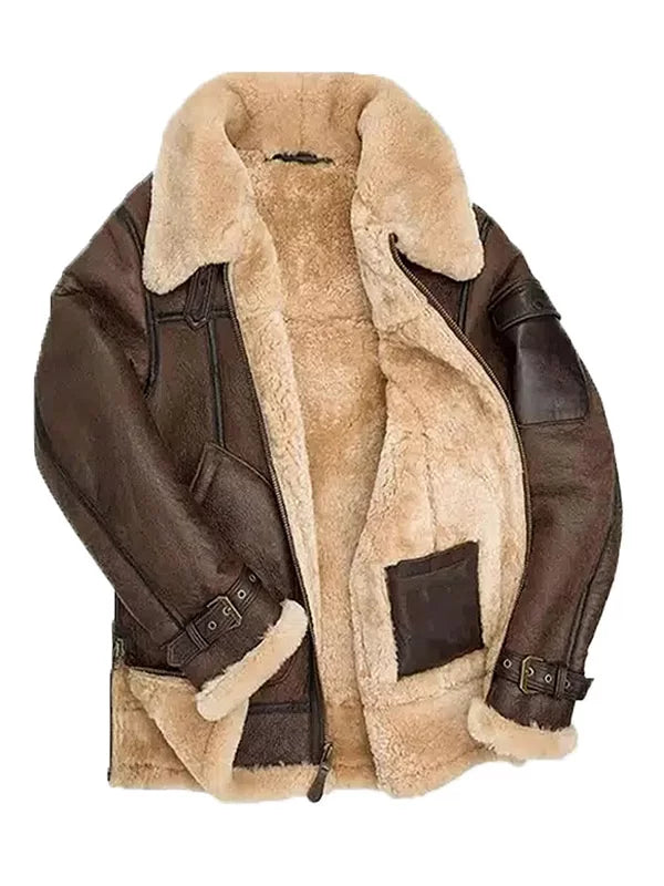 Mens B3 Aviator Shearling Leather Jacket image 1