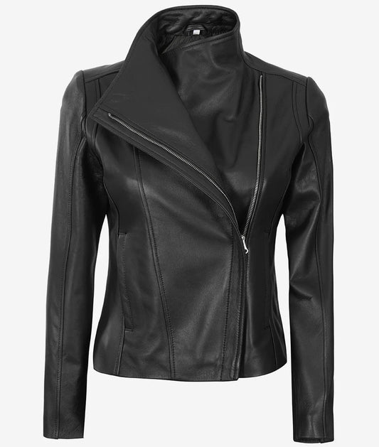 Arezoo Women's Black Real Leather Jacket image 0