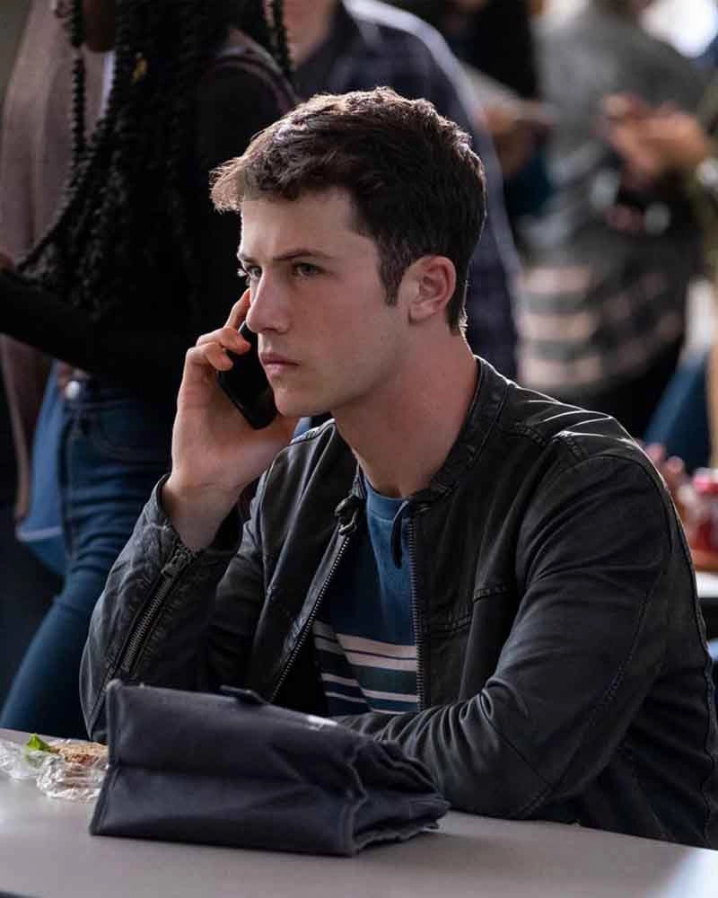 13 Reason Why Clay Jensen Leather Jacket image 2