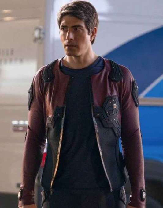 Brandon Routh Legends of Tomorrow Ray Palmer Atom Leather Jacket image 0