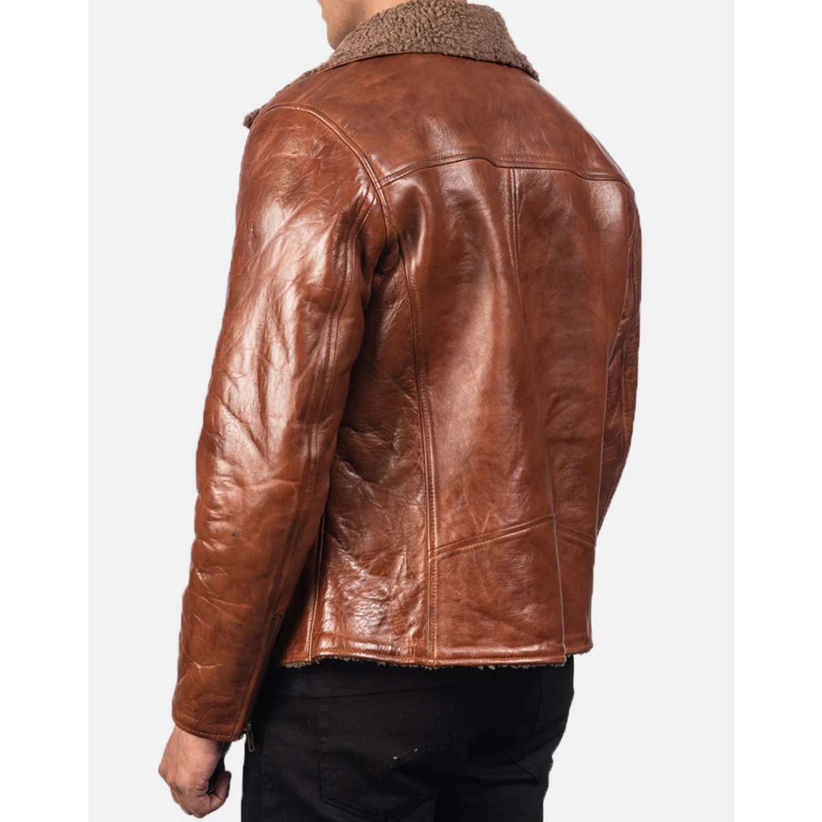 Alberto Brown Leather Shearling Jacket image 1
