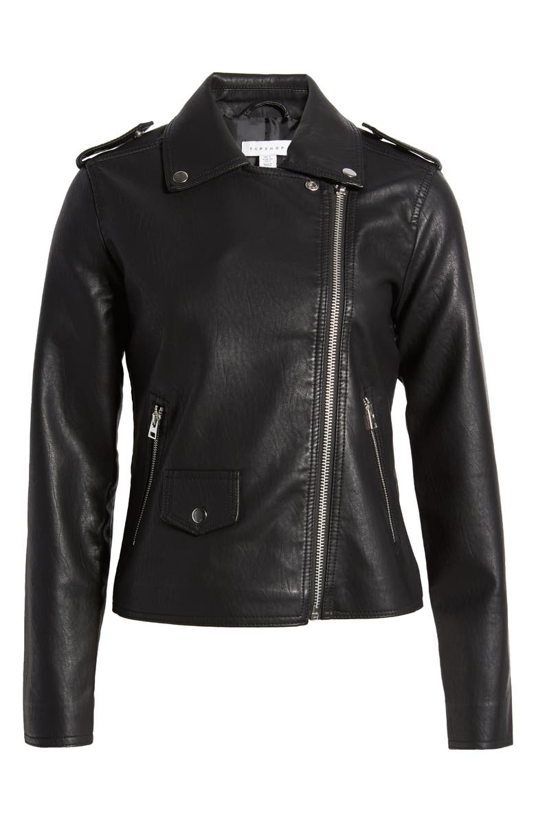 Women's Faux Leather Biker Jacket image 4