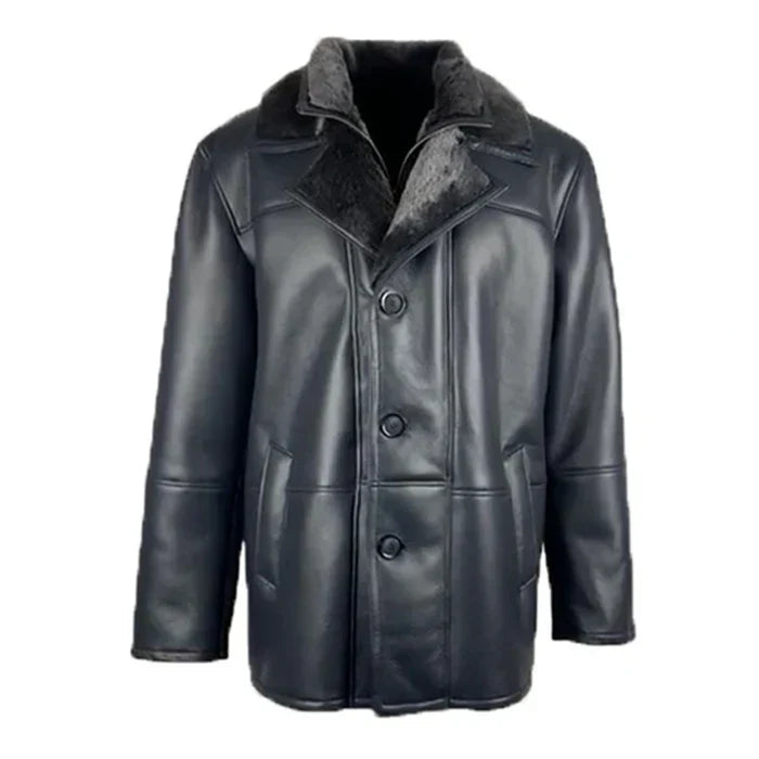 Alex Black Leather Real Leather Coat image 0