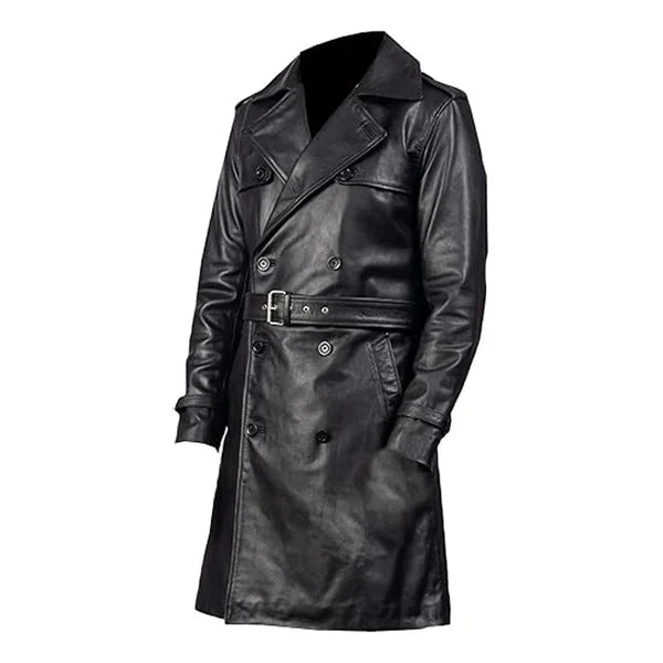 Blazer Style Archives  Black Genuine Leather Coat image 1
