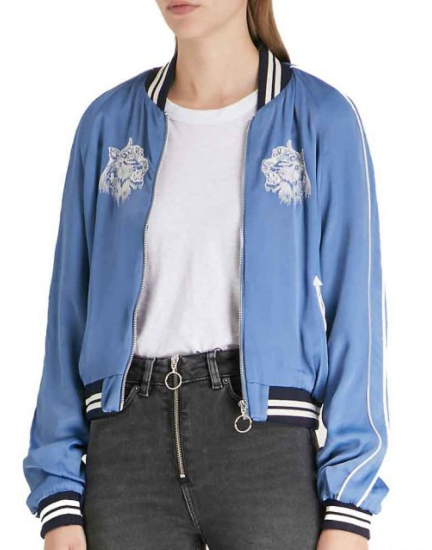 Aisha, the Fate Winx Saga Tiger Bomber Jacket image 2