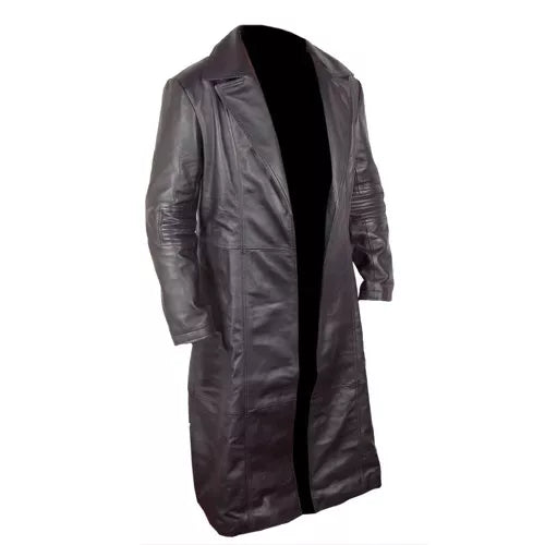 Blade Trinity Black Faux Leather Coat with Buttons image 1
