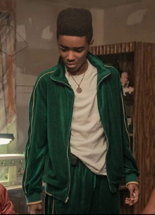 BMF 2021 Myles Truitt Green Velvet Tracksuit image 0