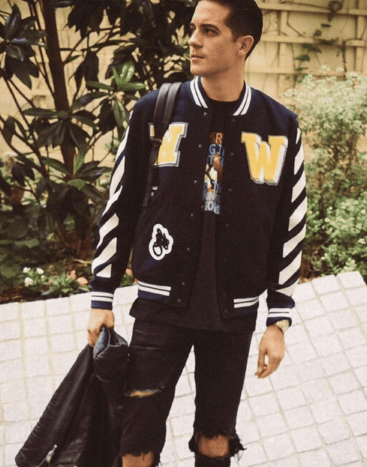 Black and White G-EAZY Varsity Jacket image 0