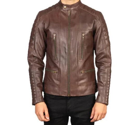 Men's Damian Biker Leather Jacket image 0