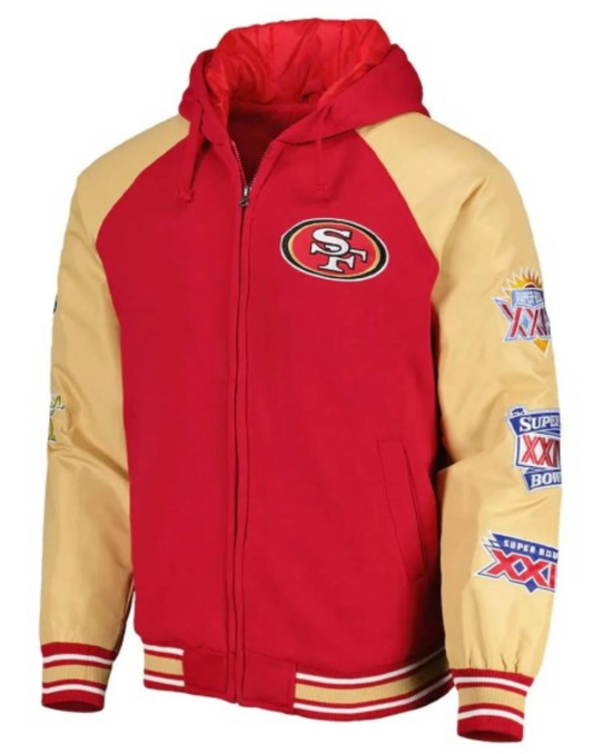49ers Super Bowl Varsity Hooded Jacket image 0