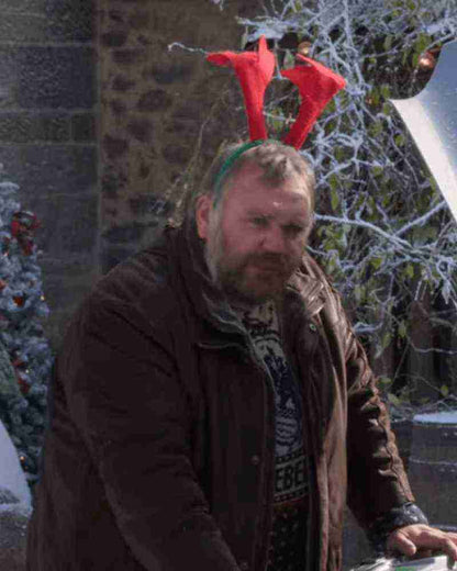A Castle For Christmas Leather Jacket image 1