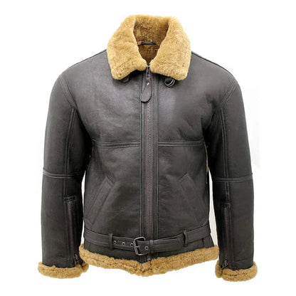 Men's RAF Ginger Faux Shearling Grey Flying Jacket image 0