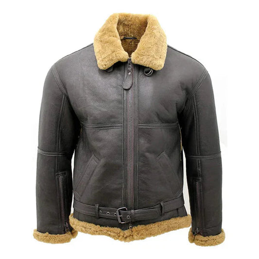 Men's RAF Ginger Faux Shearling Grey Flying Jacket image 0
