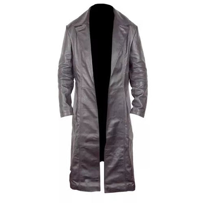 Blade Trinity Black Faux Leather Coat with Buttons image 0