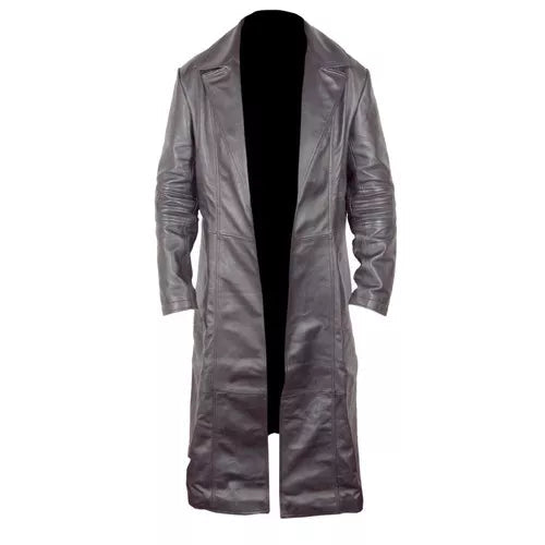 Blade Trinity Black Faux Leather Coat with Buttons image 0