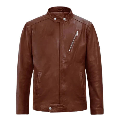 Men's Eclipse Brown Leather Jacket image 0