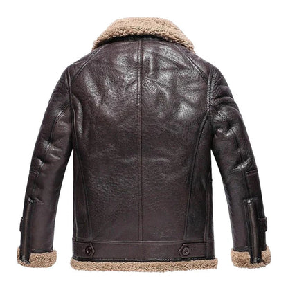 Men's RAF B3 Faux Shearling Dark Brown Jacket image 1