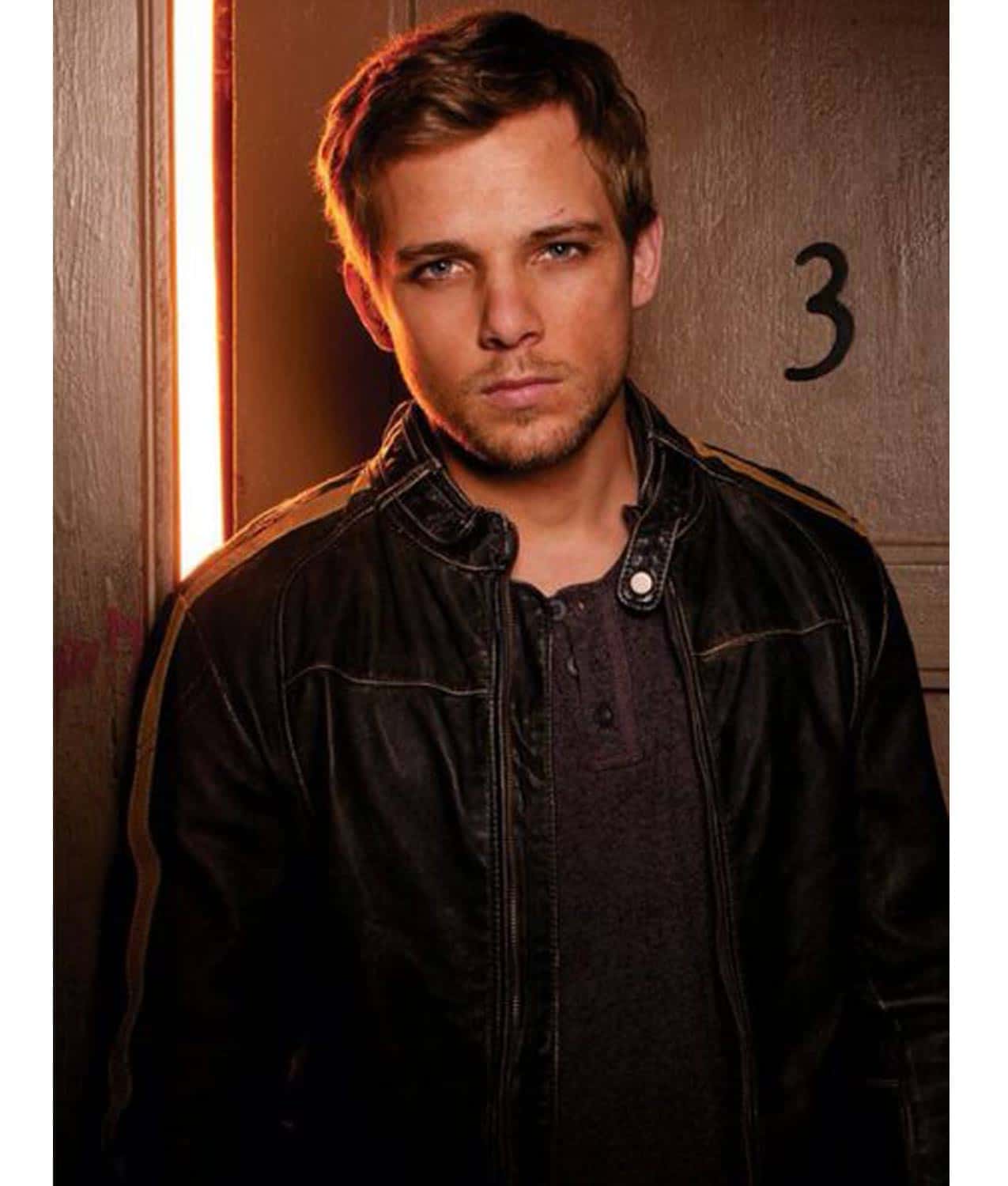 Bates Motel Max Thieriot Cafe Racer Leather Jacket image 0