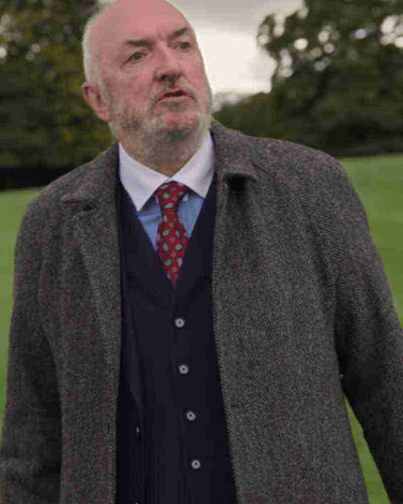 A Castle For Christmas Grey Trench Coat image 0