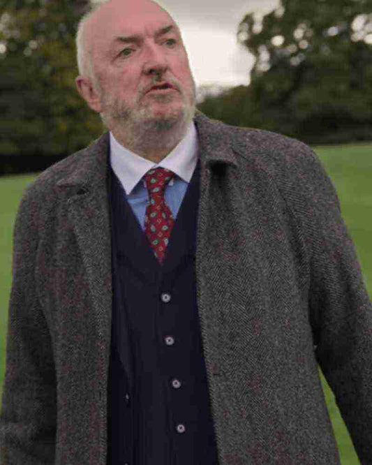 A Castle For Christmas Grey Trench Coat image 0