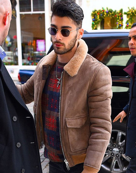 Zayn Malik Bomber Style Faux Fur Jacket image 0