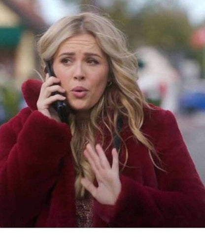 A Very Charming Christmas Town Aubrey Lang Fur Jacket image 1