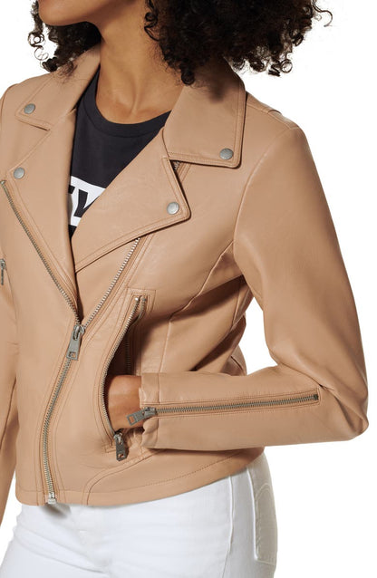 Women's Faux Leather Moto Jacket image 4