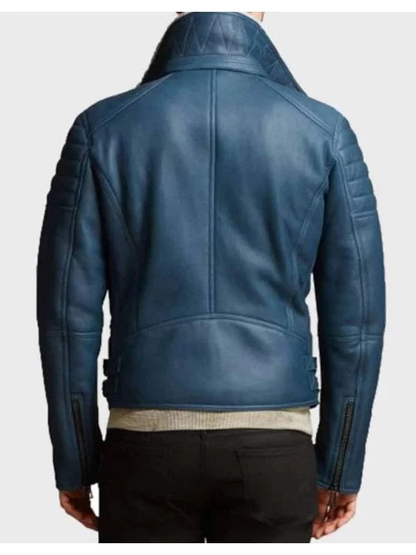Men’s Asymmetrical Shearling Leather Jacket image 1