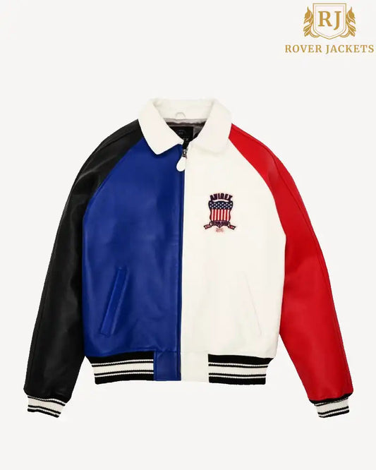 Avirex Color Block Leather Jacket image 0