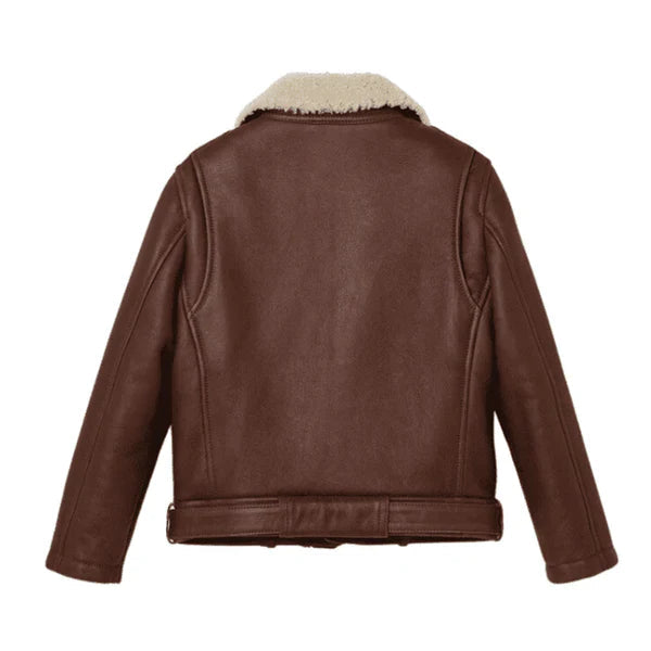 Men's B3 RAF Faux Shearling Bomber Leather Jacket image 1